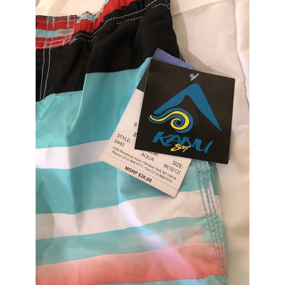 Kanu Surf Boys' Reflection‎ Quick Dry UPF 50+ Beach Swim Trunk Medium 10/12 NWT
